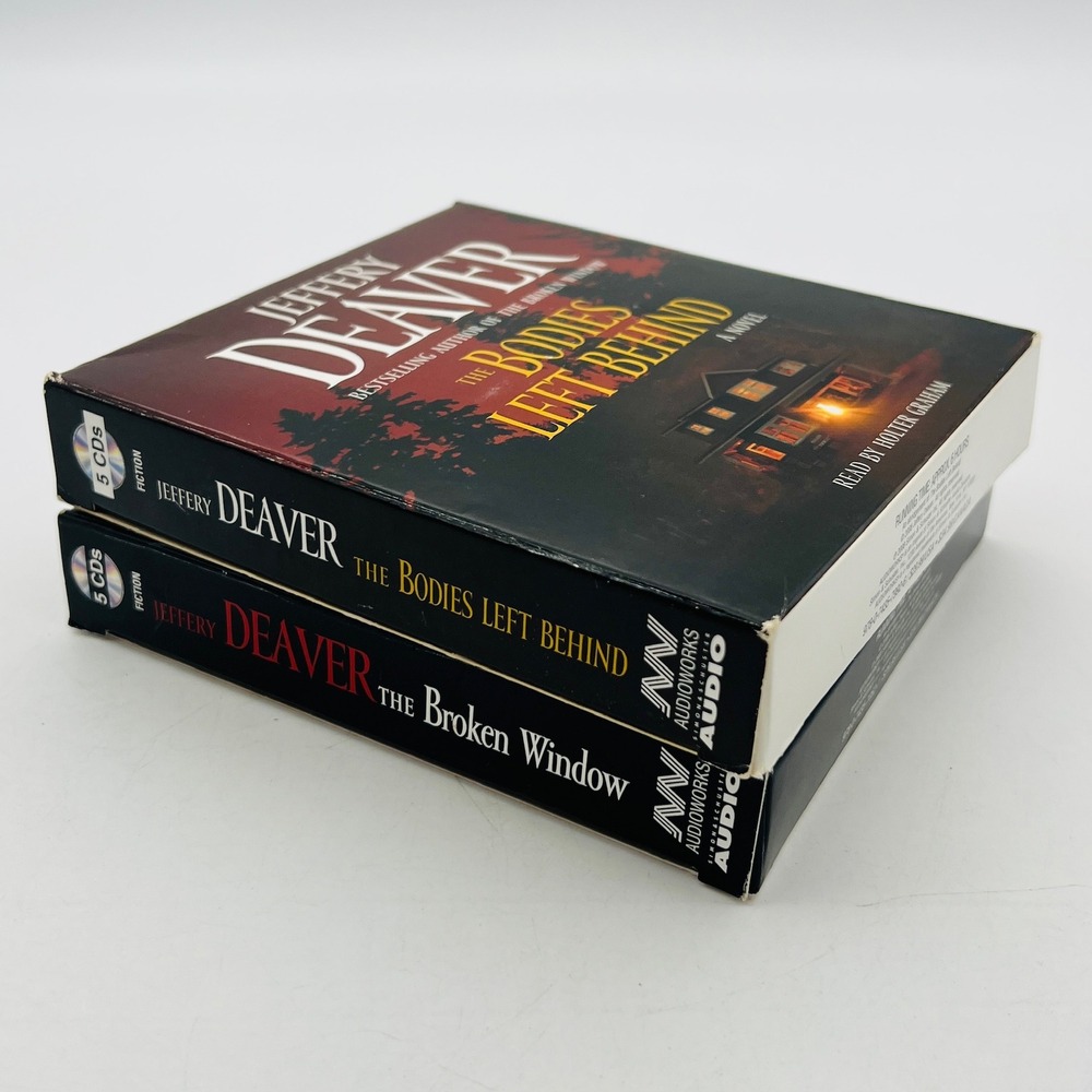 Jeffery Deaver Audiobook‎ Lot The Broken Window & The Bodies Left Behind 10 CDs